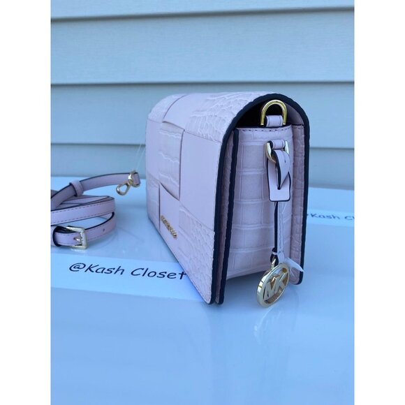 Michael Kors crossbody mercer small convertible clutch purse powder blush - Picture 2 of 12